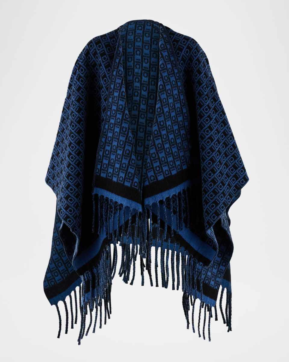 Wool Monogram Cape